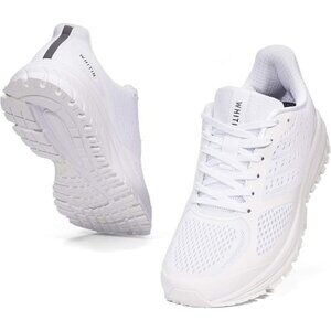 Men's White Running Walking Supportive Jogging Workout Athletic Sneakers Shoes